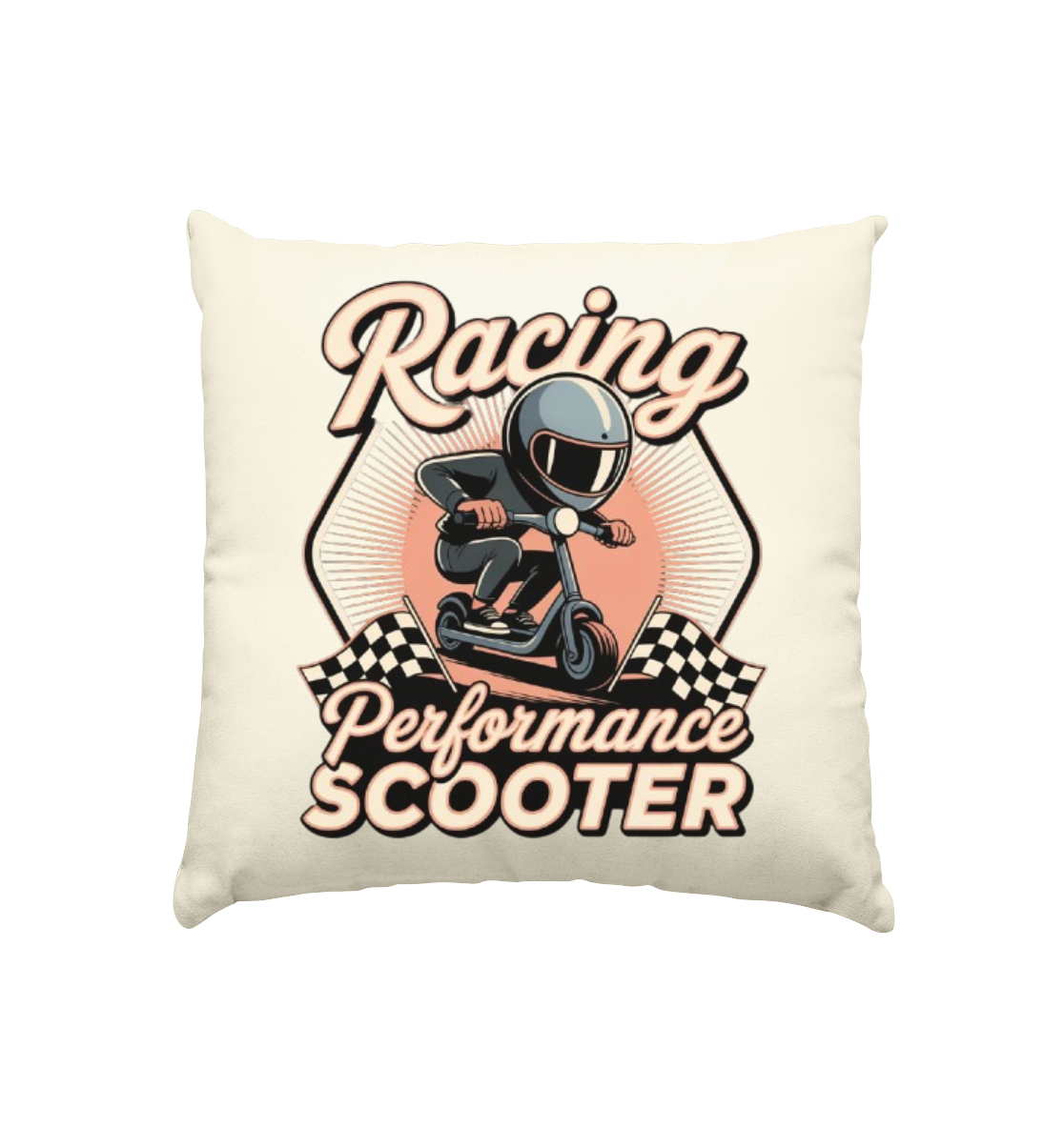 Racing Performance Scooter - Kissen natur 40x40cm