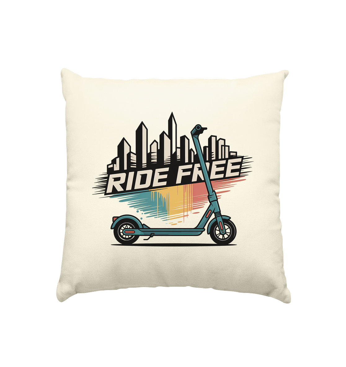 Ride free - Kissen natur 40x40cm