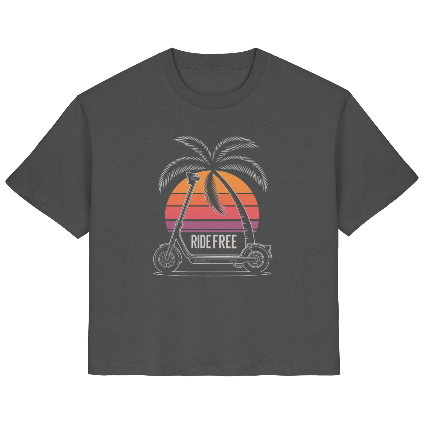 Ride Free Sunset and Palm - Ladies Organic Shirt