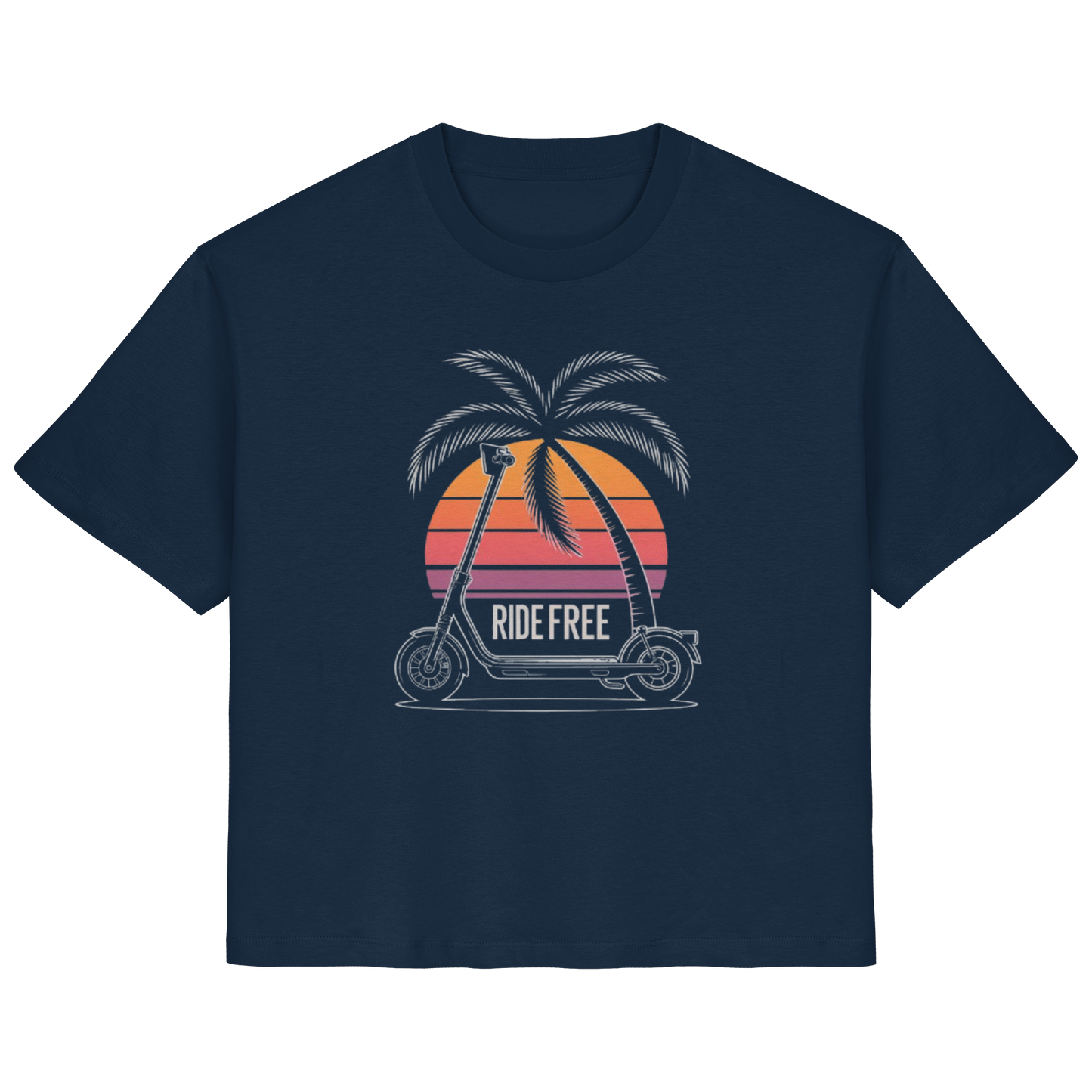 Ride Free Sunset and Palm - Ladies Organic Shirt