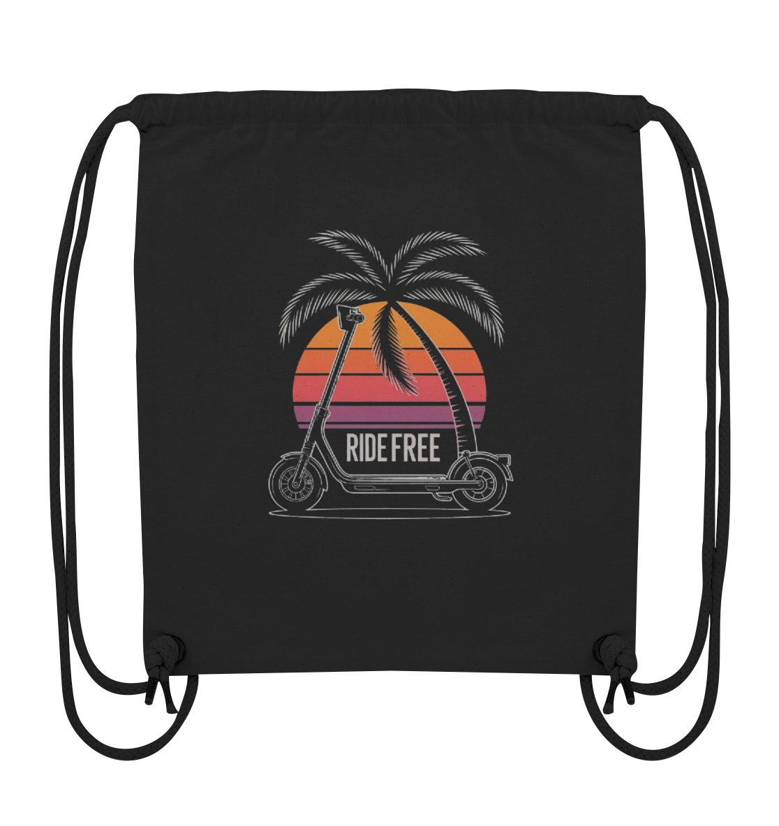 Ride Free Sunset and Palm - Organic Gym-Bag