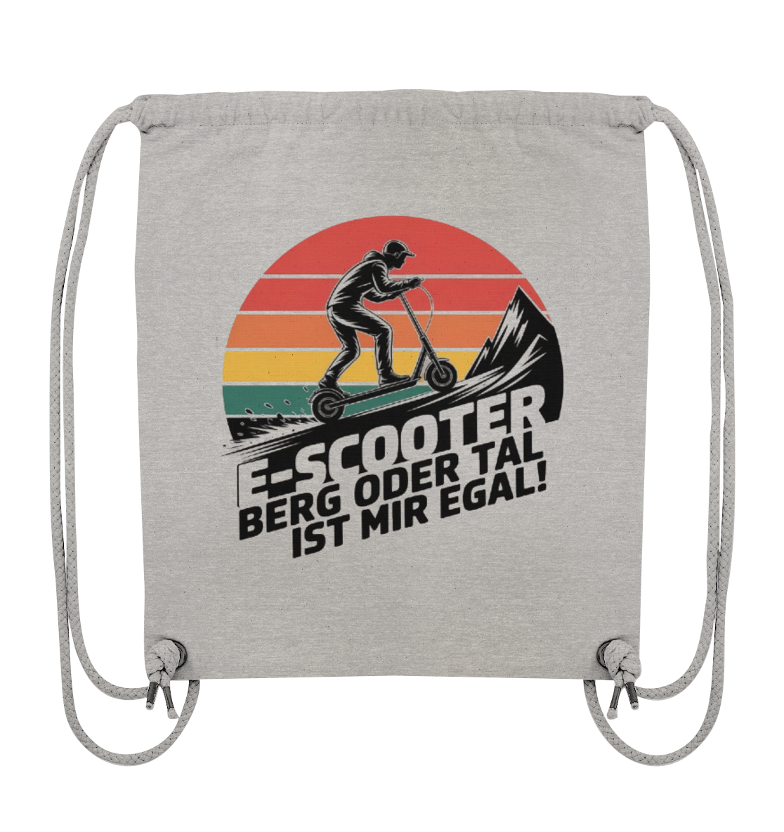 E-Scooter Berg oder Tal ist mir egal - Organic Gym-Bag