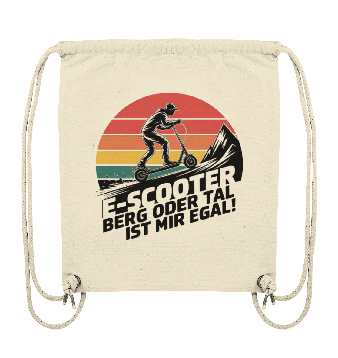 E-Scooter Berg oder Tal ist mir egal - Organic Gym-Bag