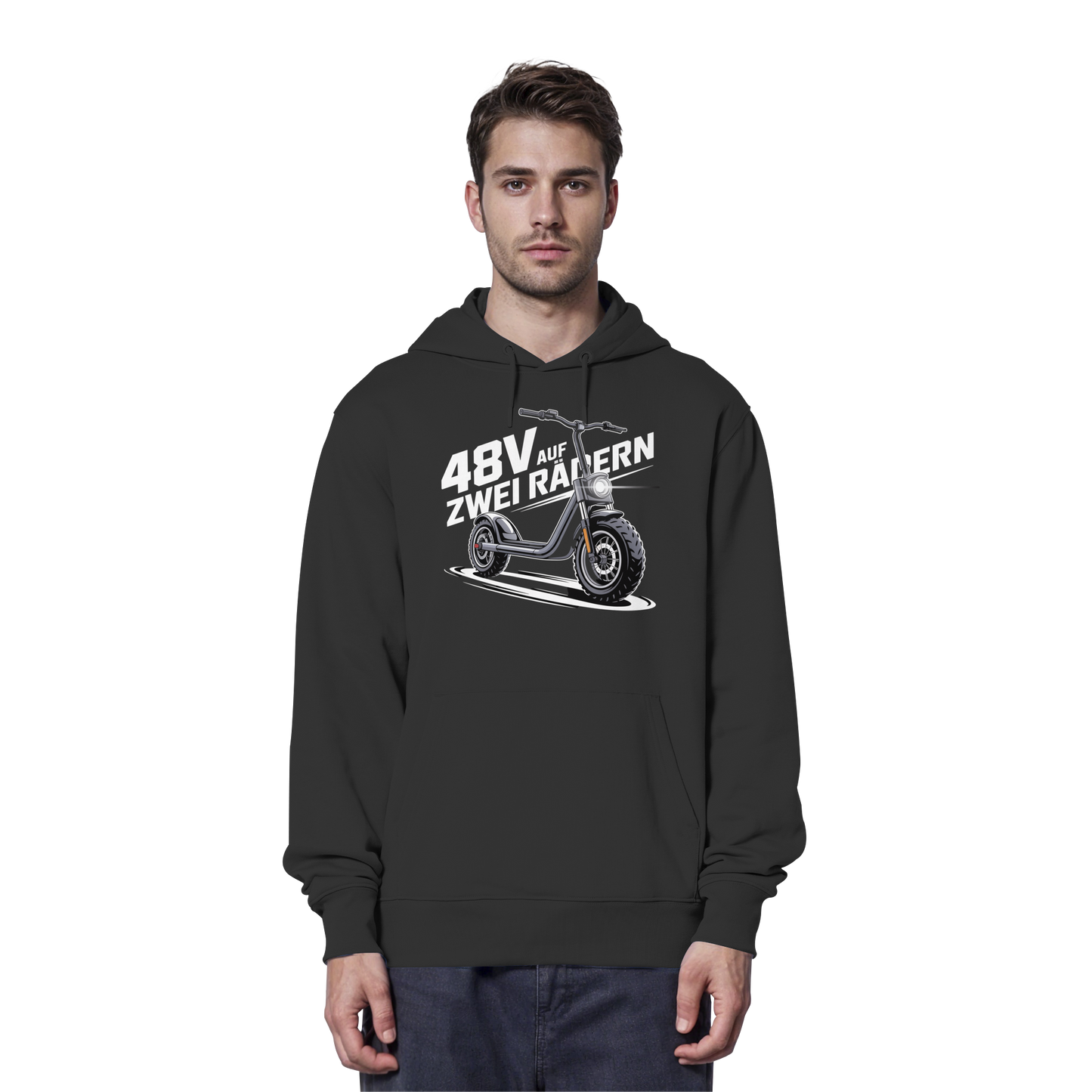 48 V auf zwei Rädern - Organic Hoodie