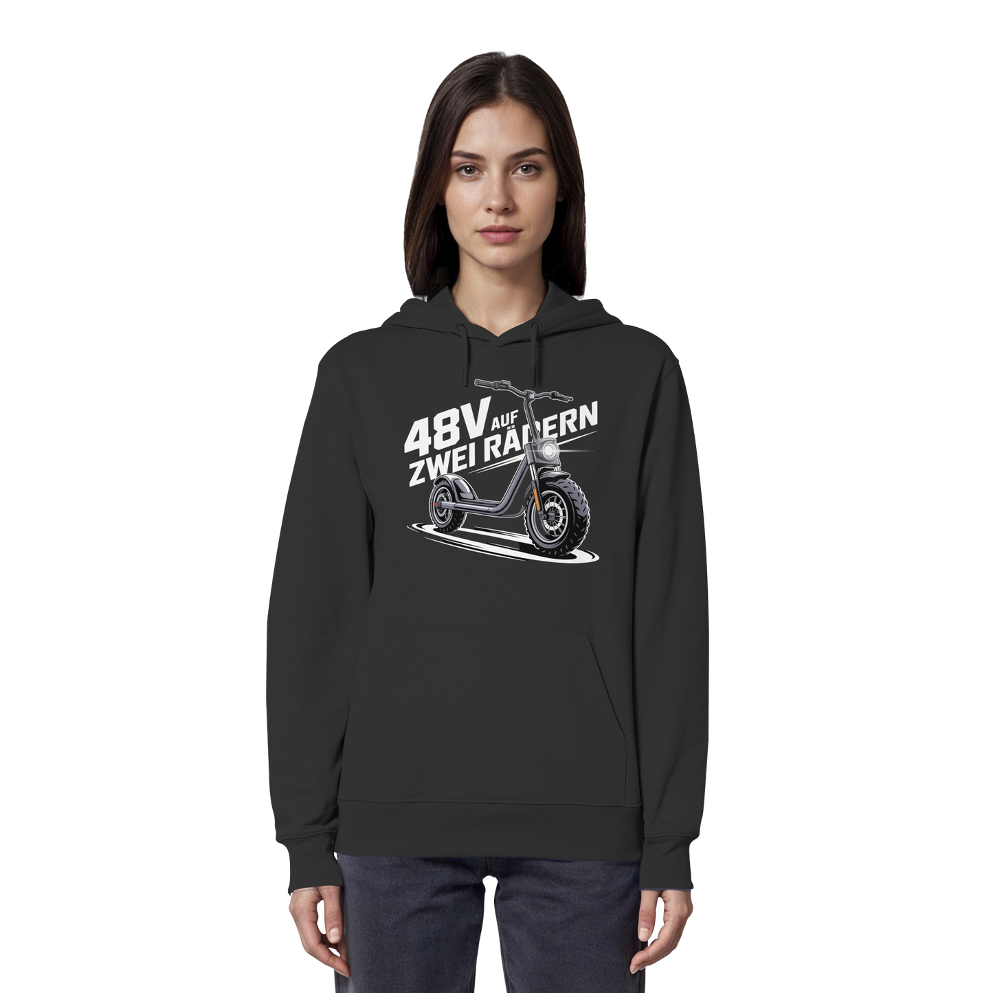 48 V auf zwei Rädern - Organic Hoodie