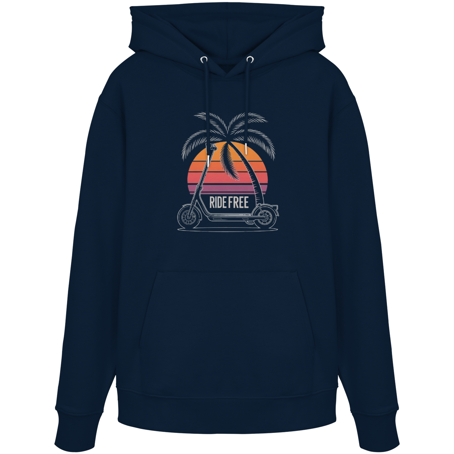 Ride Free Sunset and Palm - Organic Hoodie