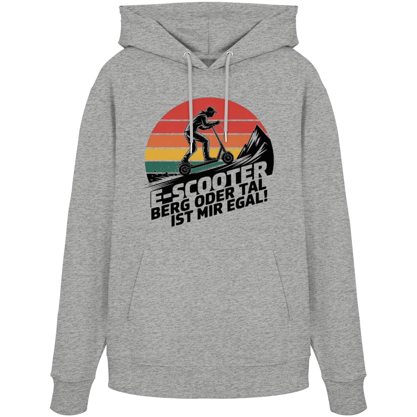 E-Scooter Berg oder Tal ist mir egal - Organic Hoodie