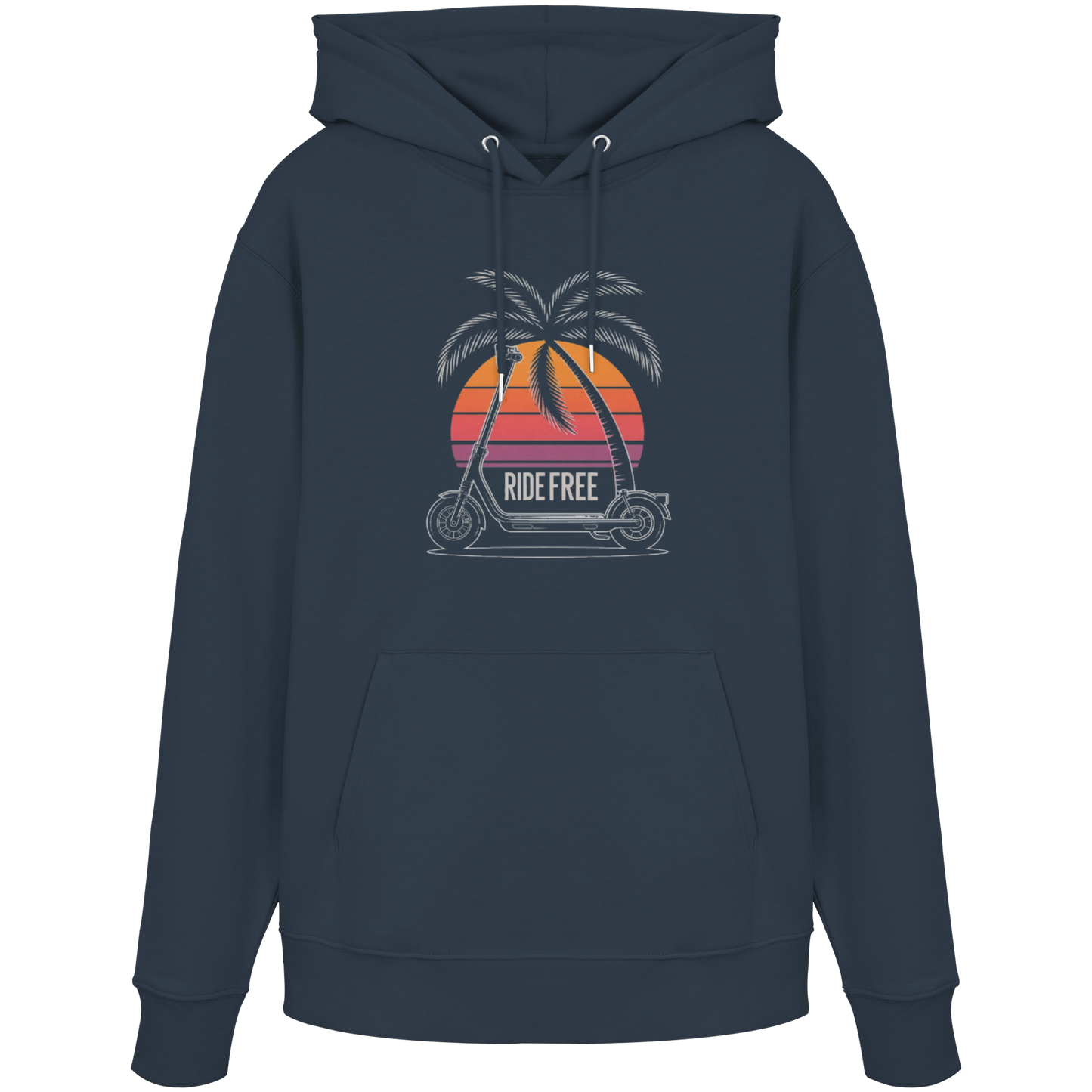 Ride Free Sunset and Palm - Organic Hoodie
