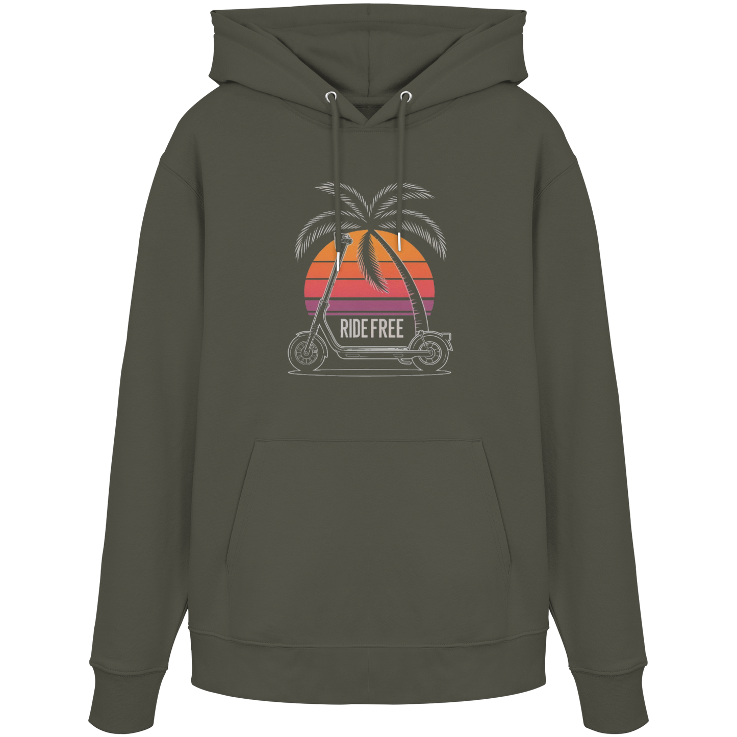 Ride Free Sunset and Palm - Organic Hoodie