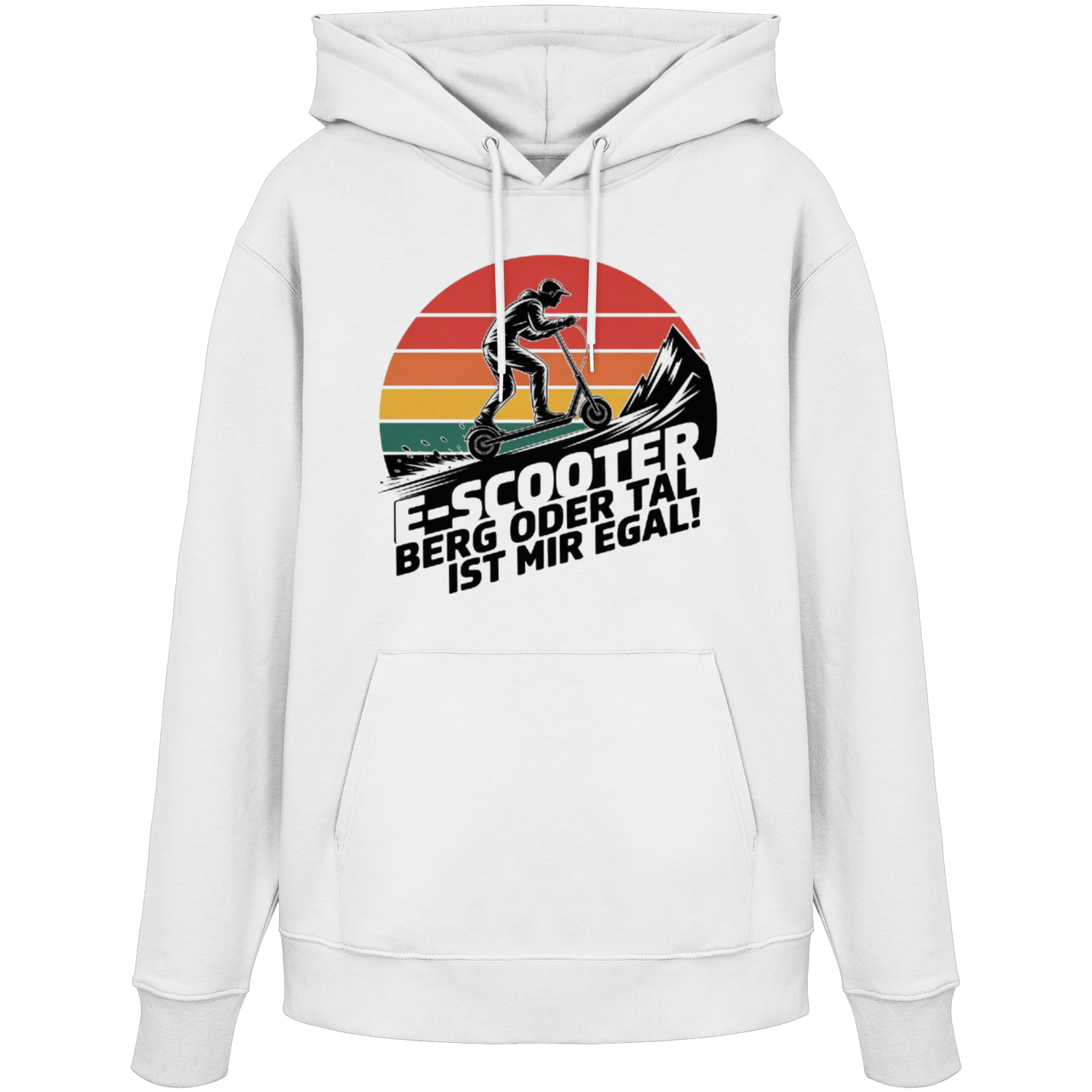 E-Scooter Berg oder Tal ist mir egal - Organic Hoodie