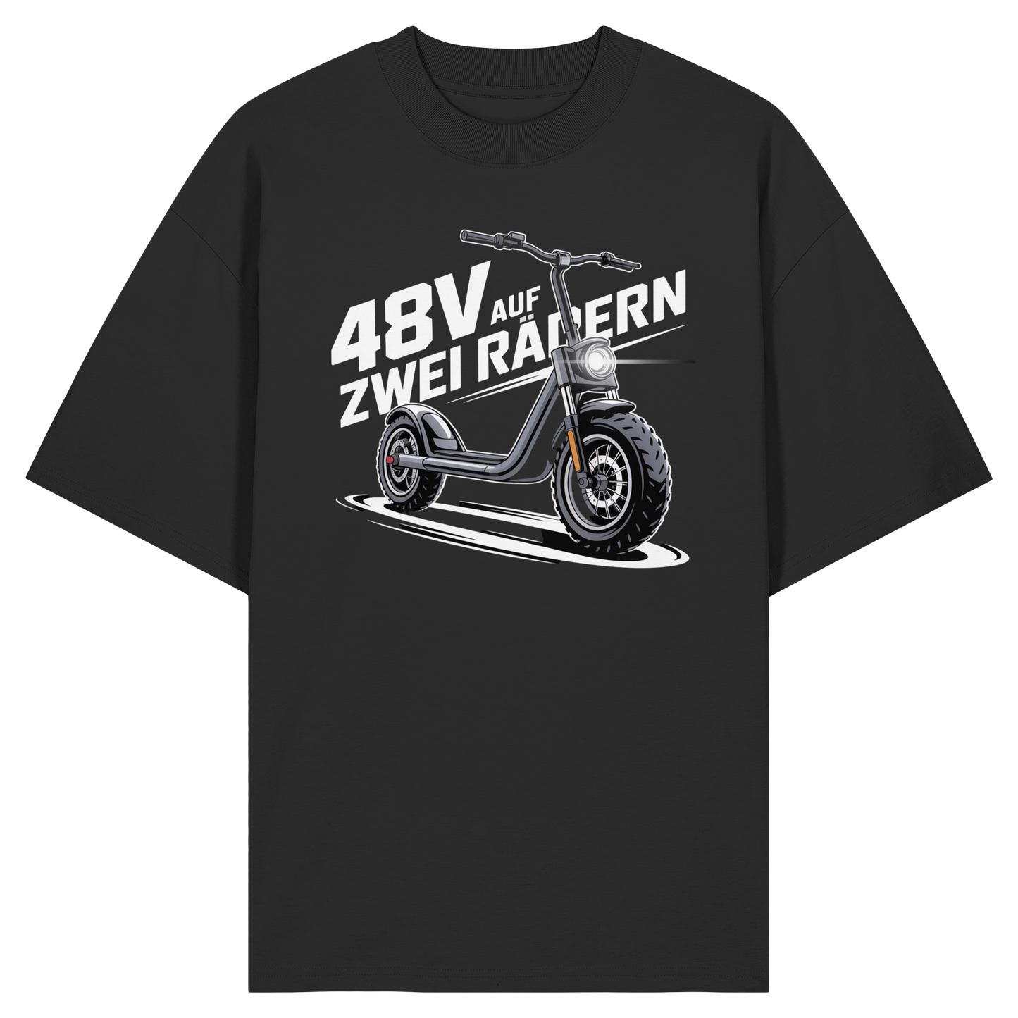 48 V auf zwei Rädern - Organic Oversize Shirt