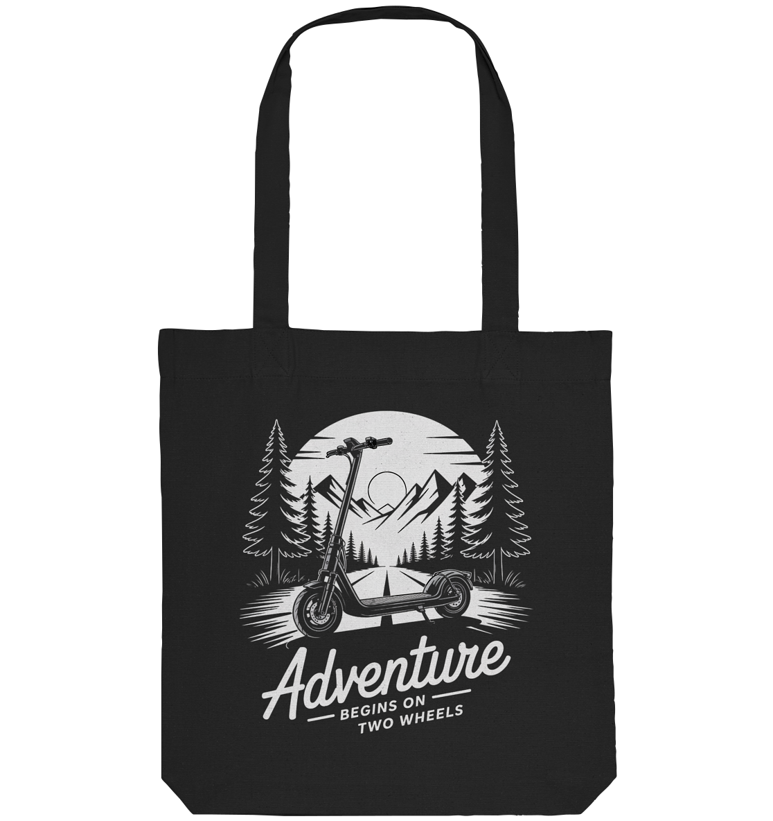 Adventure begins on two wheels - Organic Tote-Bag