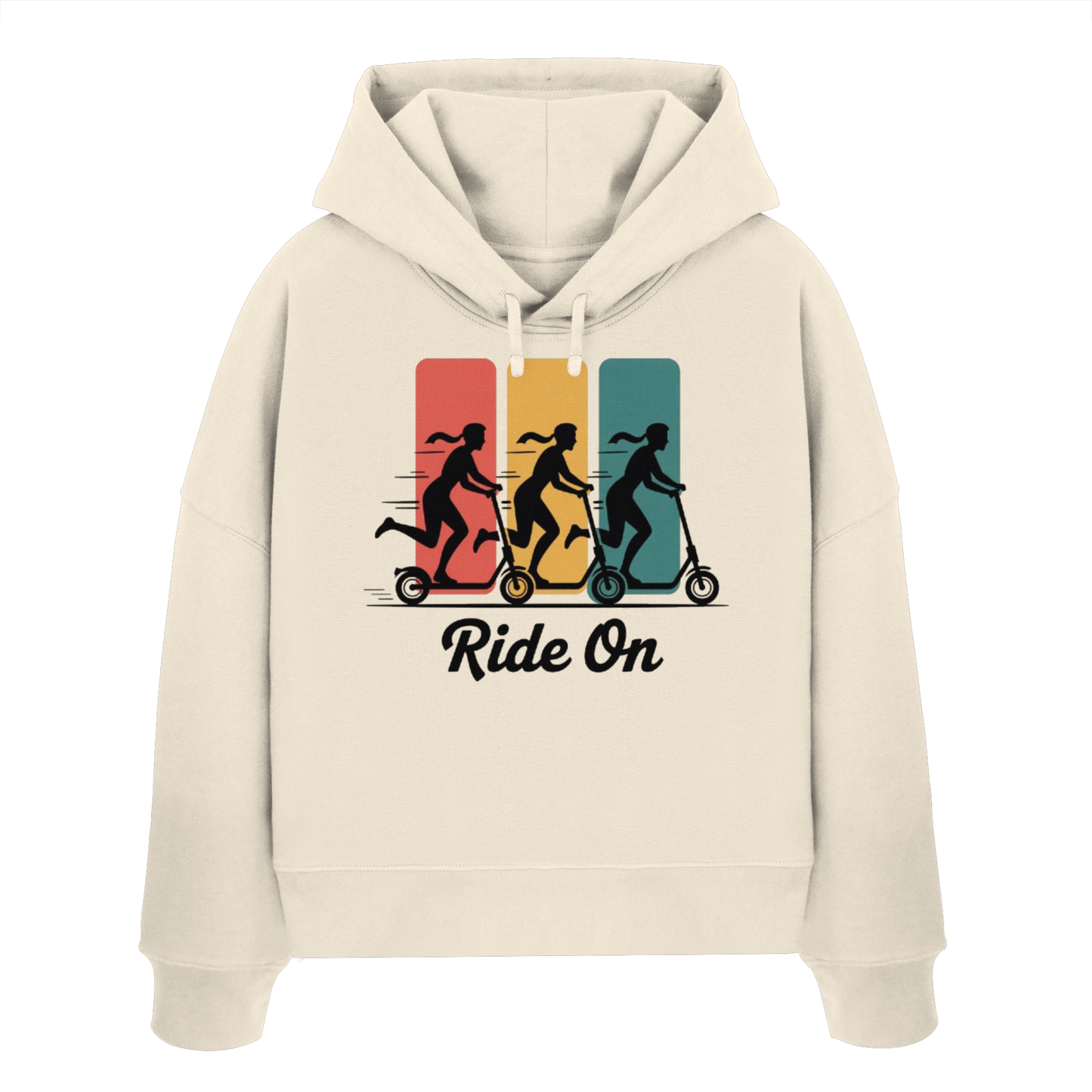 Ride on - Womens Organic Boxcut Hoodie