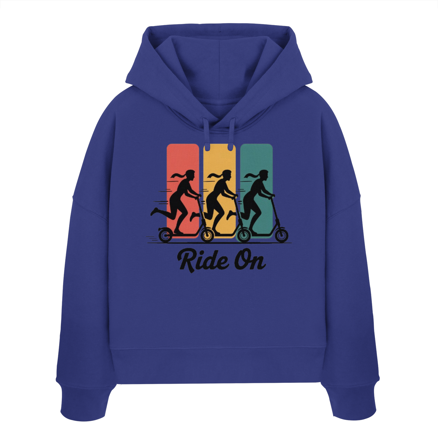 Ride on - Womens Organic Boxcut Hoodie