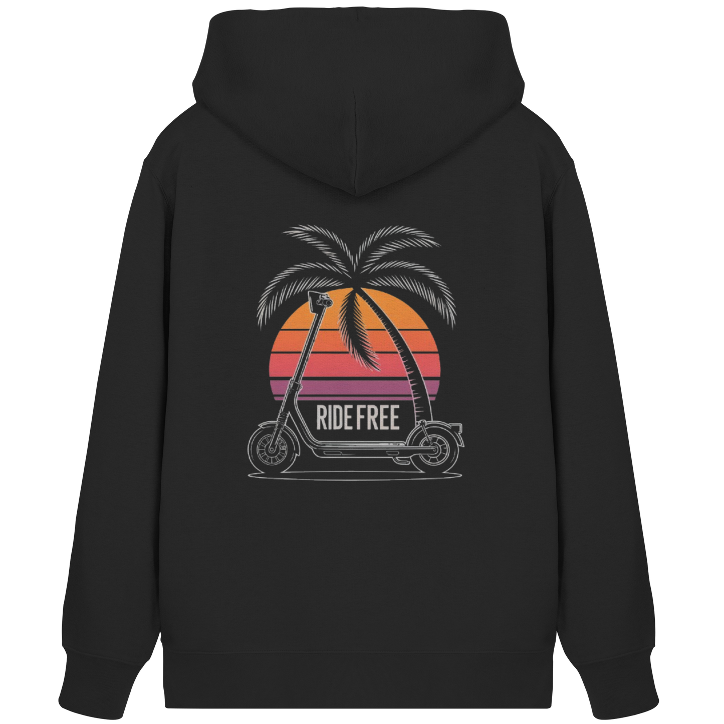 Ride Free Sunset and Palm - Organic Zipper
