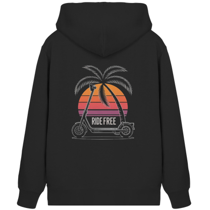 Ride Free Sunset and Palm - Organic Zipper