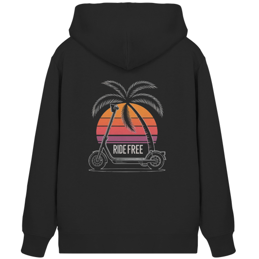 Ride Free Sunset and Palm - Organic Zipper