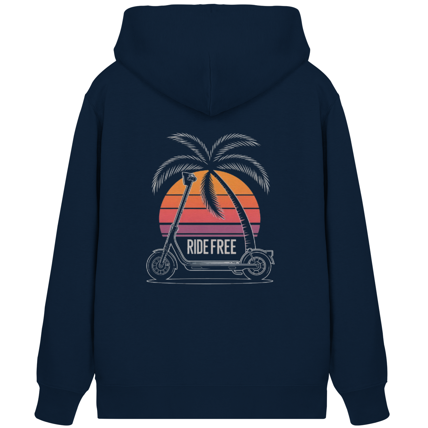 Ride Free Sunset and Palm - Organic Zipper