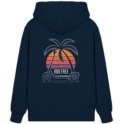 Ride Free Sunset and Palm - Organic Zipper