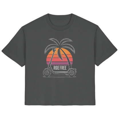 Ride Free Sunset and Palm - Ladies Organic Shirt