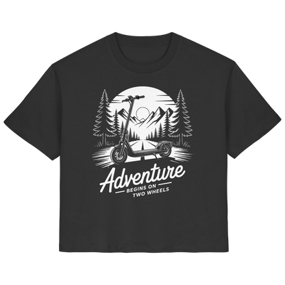 Adventure begins on two wheels - Ladies Organic Shirt
