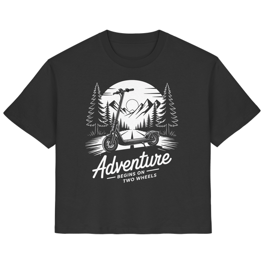 Adventure begins on two wheels - Ladies Organic Shirt
