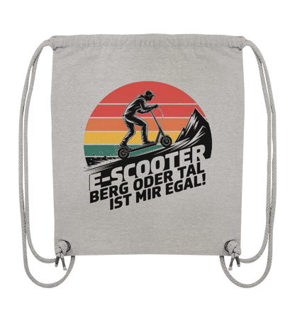 E-Scooter Berg oder Tal ist mir egal - Organic Gym-Bag