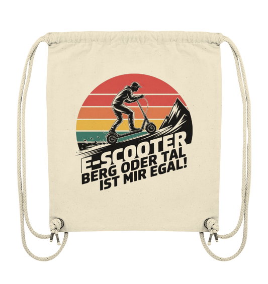 E-Scooter Berg oder Tal ist mir egal - Organic Gym-Bag
