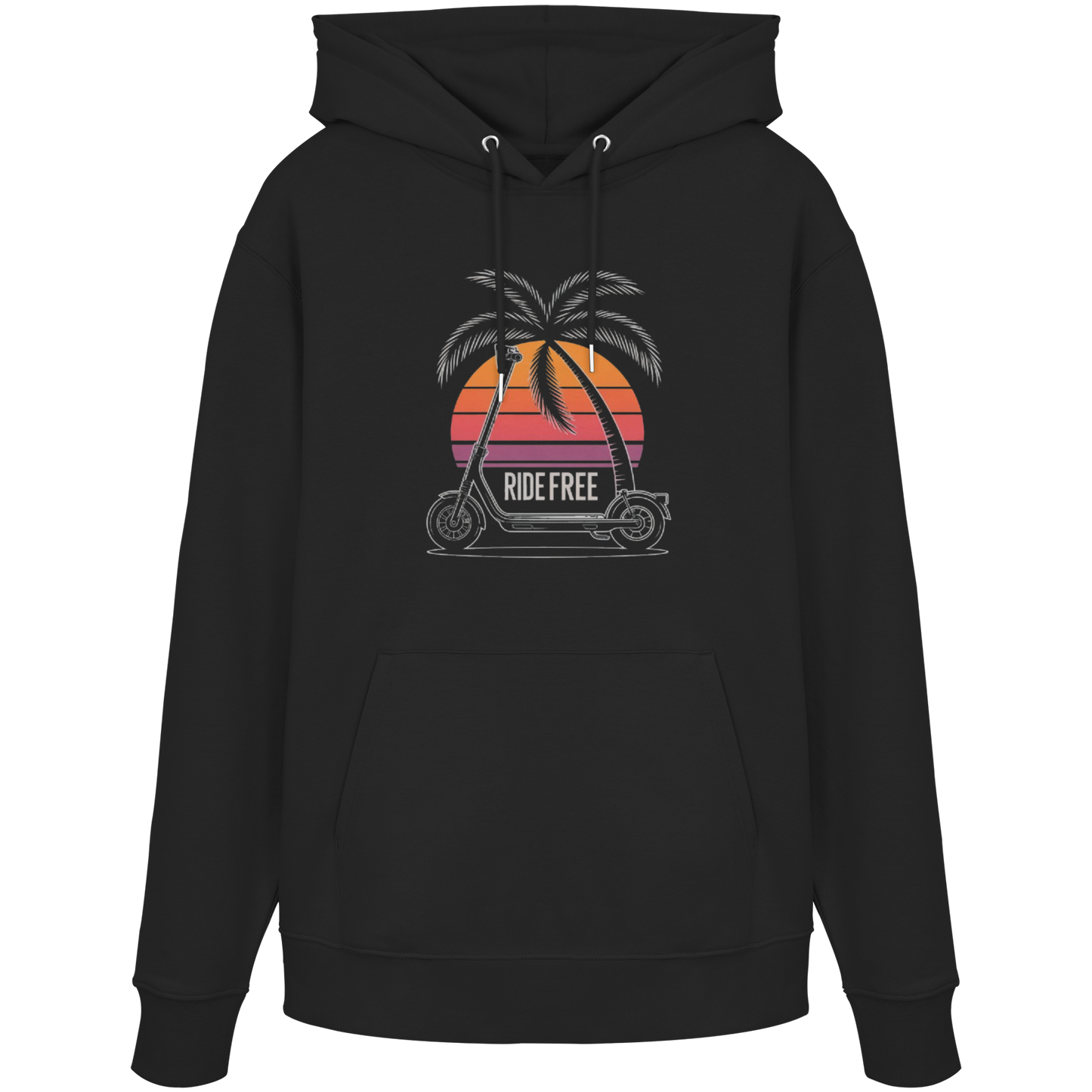 Ride Free Sunset and Palm - Organic Hoodie