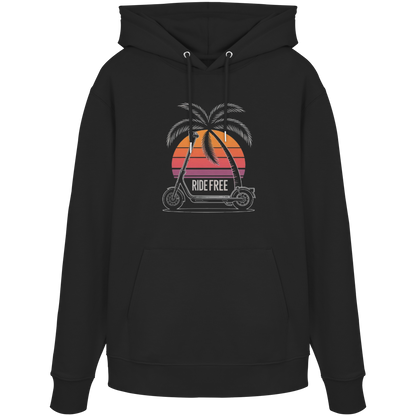 Ride Free Sunset and Palm - Organic Hoodie