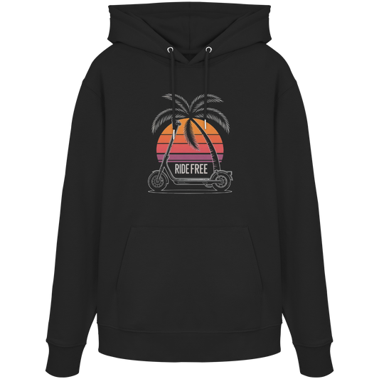 Ride Free Sunset and Palm - Organic Hoodie