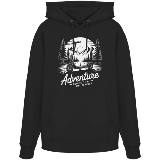 Adventure begins on two wheels - Organic Hoodie