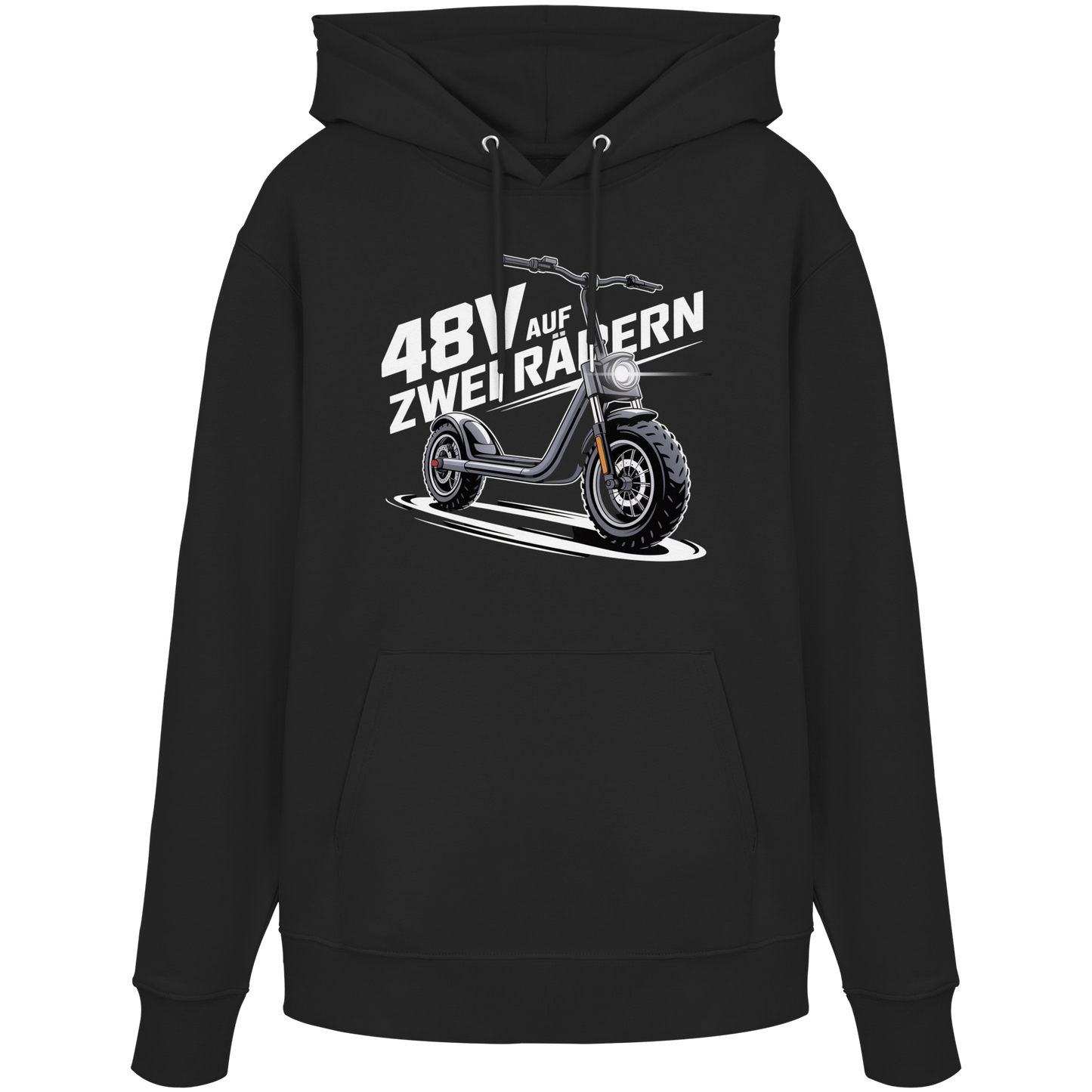 48 V auf zwei Rädern - Organic Hoodie
