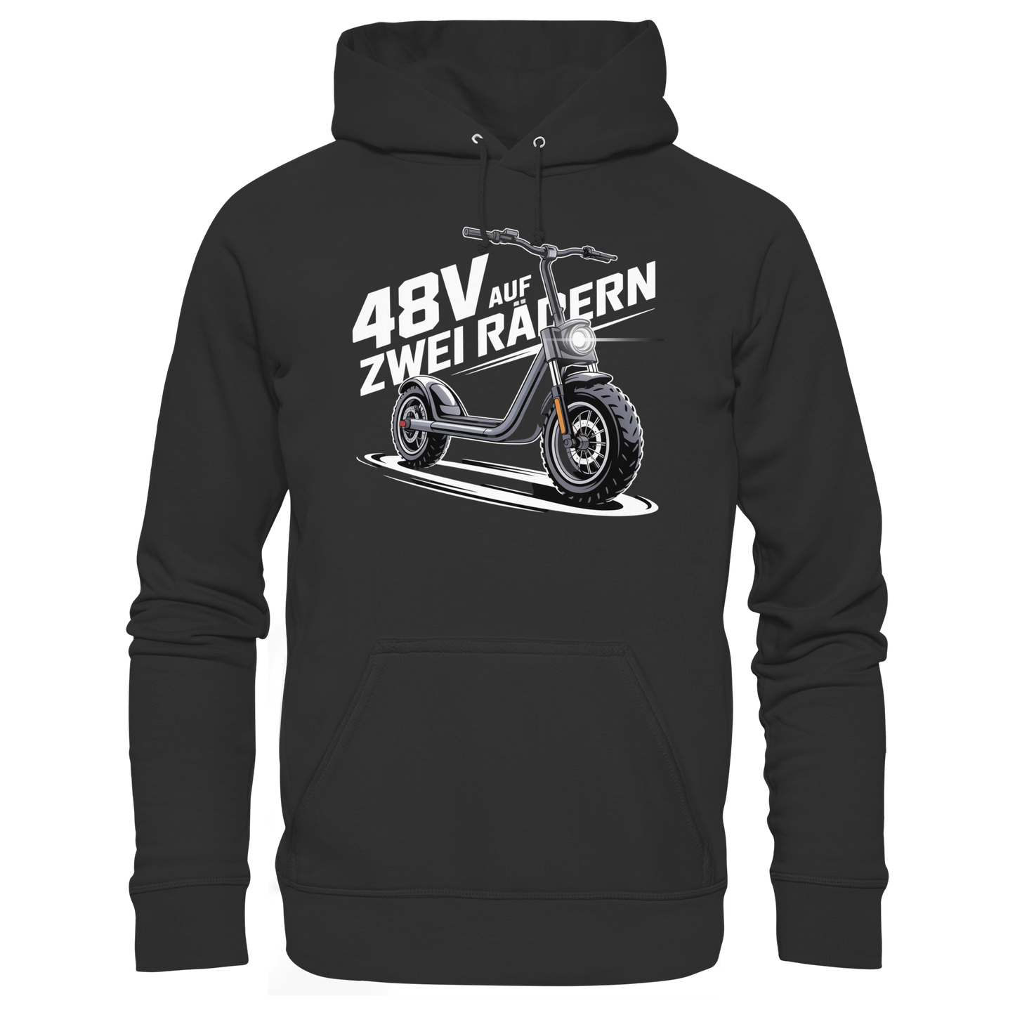 48 V auf zwei Rädern - Organic Hoodie