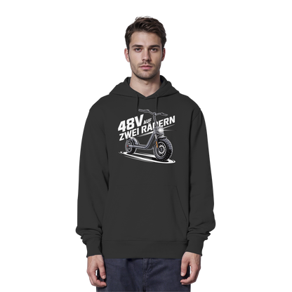 48 V auf zwei Rädern - Organic Hoodie
