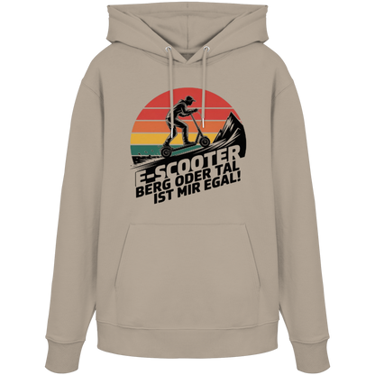 E-Scooter Berg oder Tal ist mir egal - Organic Hoodie