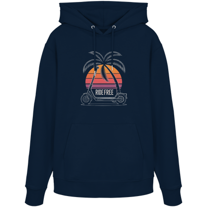 Ride Free Sunset and Palm - Organic Hoodie
