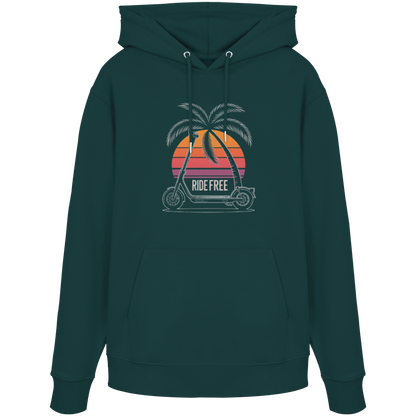 Ride Free Sunset and Palm - Organic Hoodie
