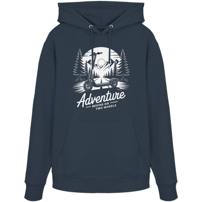 Adventure begins on two wheels - Organic Hoodie