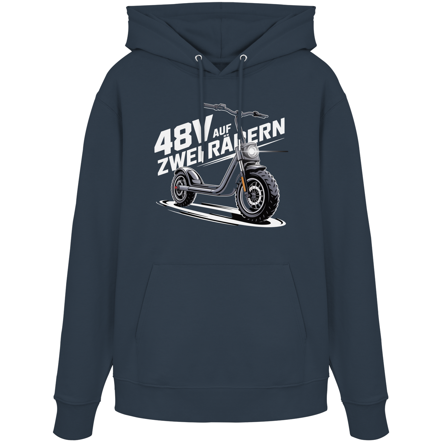 48 V auf zwei Rädern - Organic Hoodie