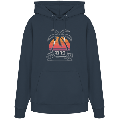 Ride Free Sunset and Palm - Organic Hoodie
