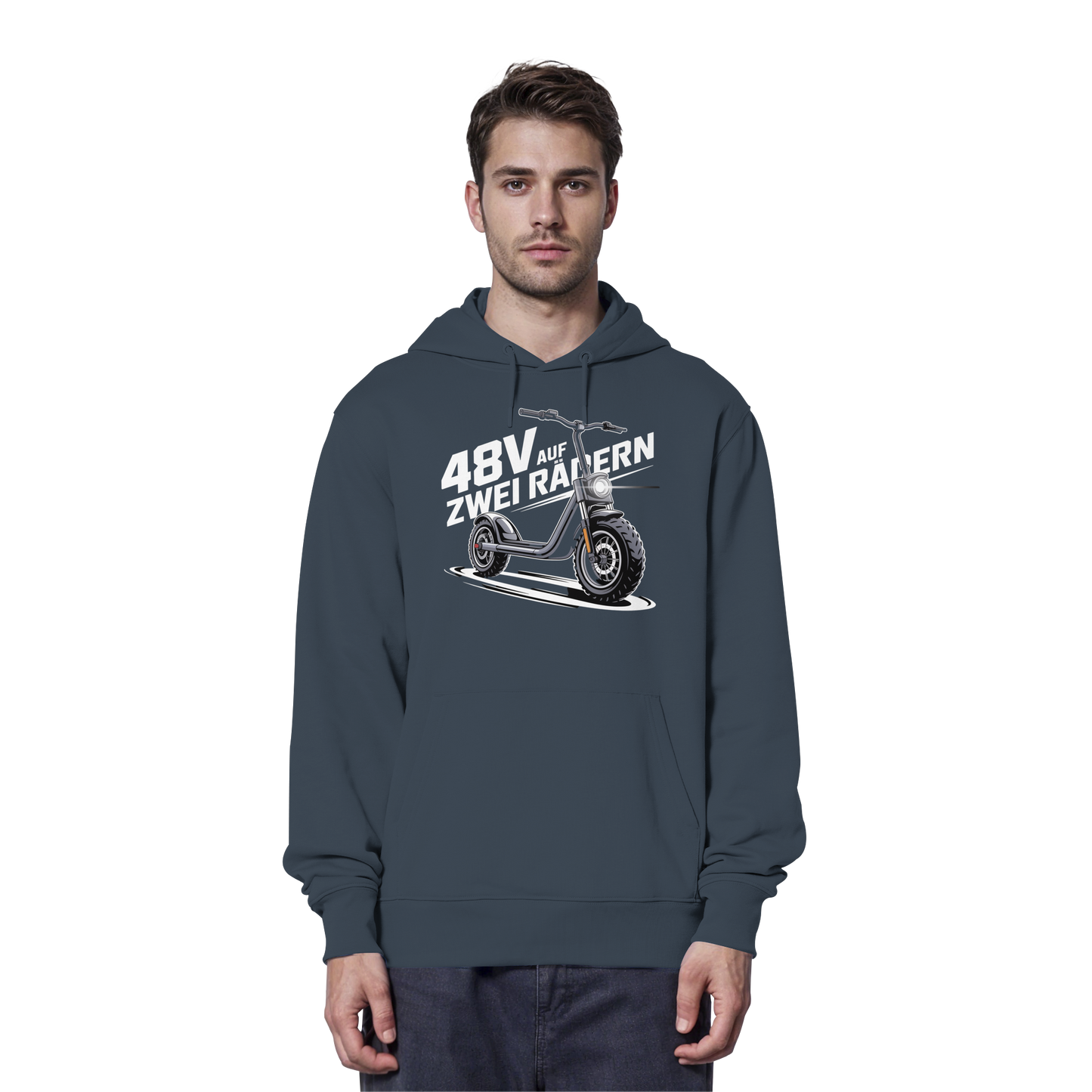 48 V auf zwei Rädern - Organic Hoodie