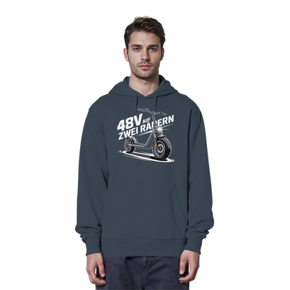 48 V auf zwei Rädern - Organic Hoodie