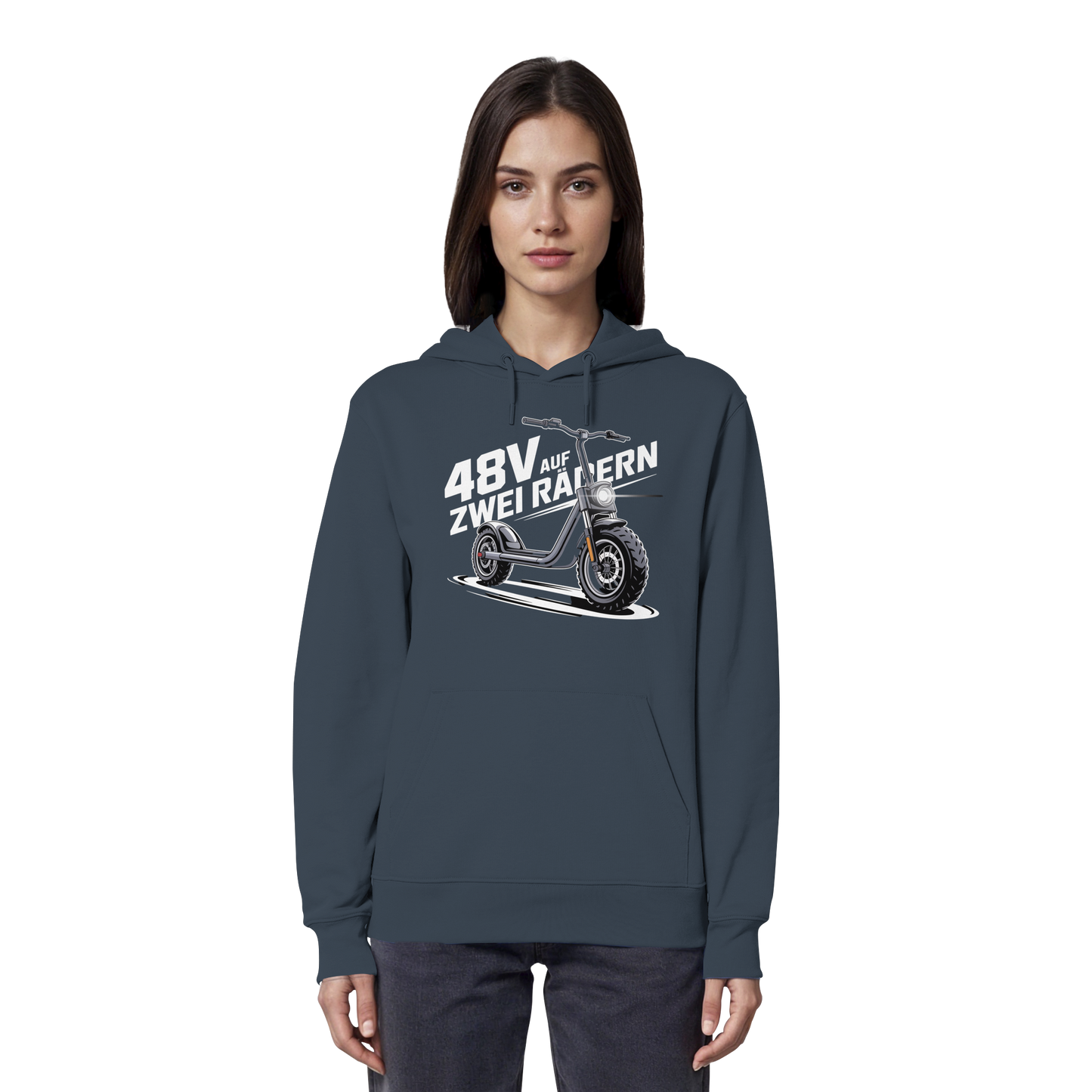 48 V auf zwei Rädern - Organic Hoodie