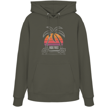 Ride Free Sunset and Palm - Organic Hoodie