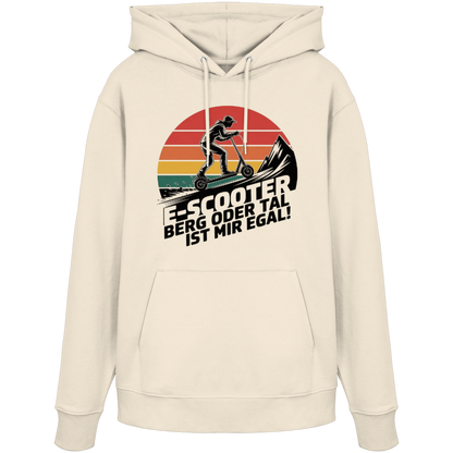 E-Scooter Berg oder Tal ist mir egal - Organic Hoodie