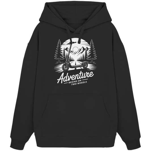 Adventure begins on two wheels - Organic Oversize Hoodie