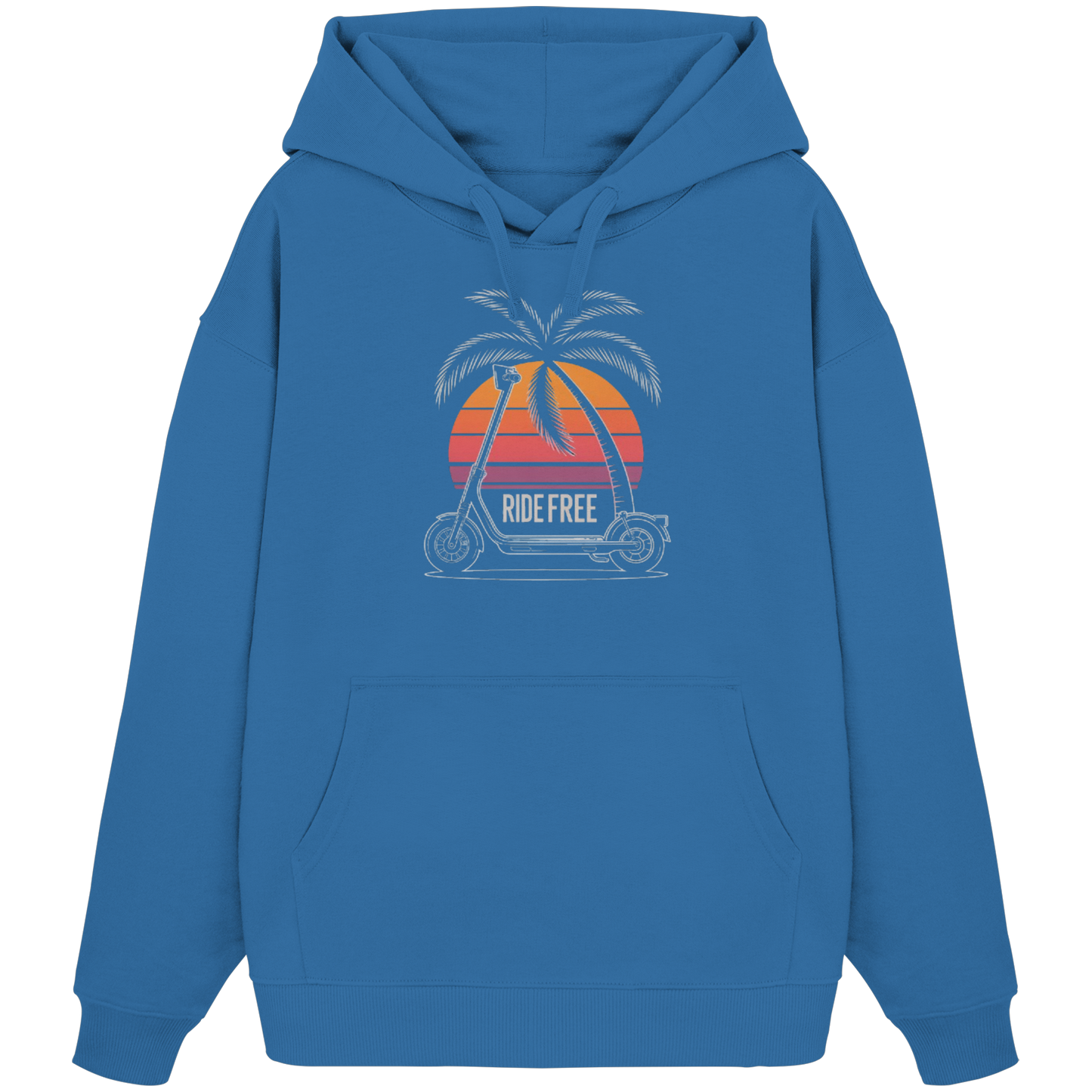 Ride Free Sunset and Palm - Organic Oversize Hoodie