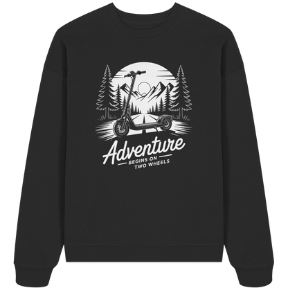 Adventure begins on two wheels - Organic Oversize Sweatshirt