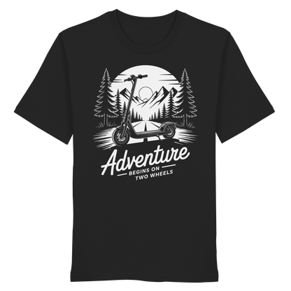 Adventure begins on two wheels - Organic Shirt